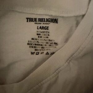 True Religion White Short Sleeve Crew Tee